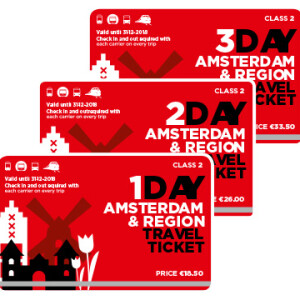 Amsterdam region travel ticket