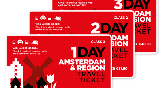Amsterdam & Region Travel Ticket - Pass trasporti per Amsterdam e la Regione